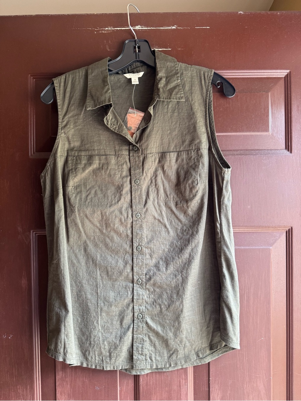 Sonoma Sleeveless Green Sleeveless Top Size Medium NWT